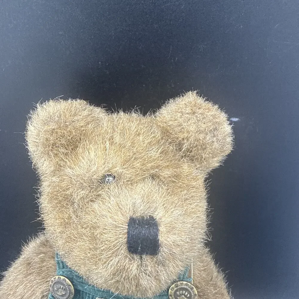 Vintage Boyds Bears Harrison Plush J.B. Bean Green BearWear Overalls Hang Tag